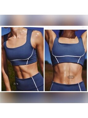 Free People You’re a Peach Blue Stone Sports Bra